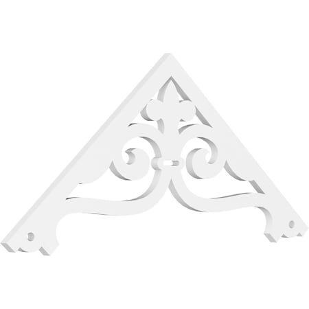 Ekena Millwork Pitch Finley Architectural Grade PVC Gable Pediment, 48"W x 20"H x 1"P (10/12) GPP048X020X100FIN